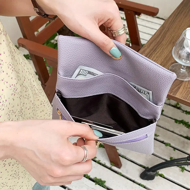 Fashion Soft PU Leather Wallet Multi-layer Zipper Elegant Coin Purse Metal Buckle Multifunctional Clutch Bag Gift Card Holder