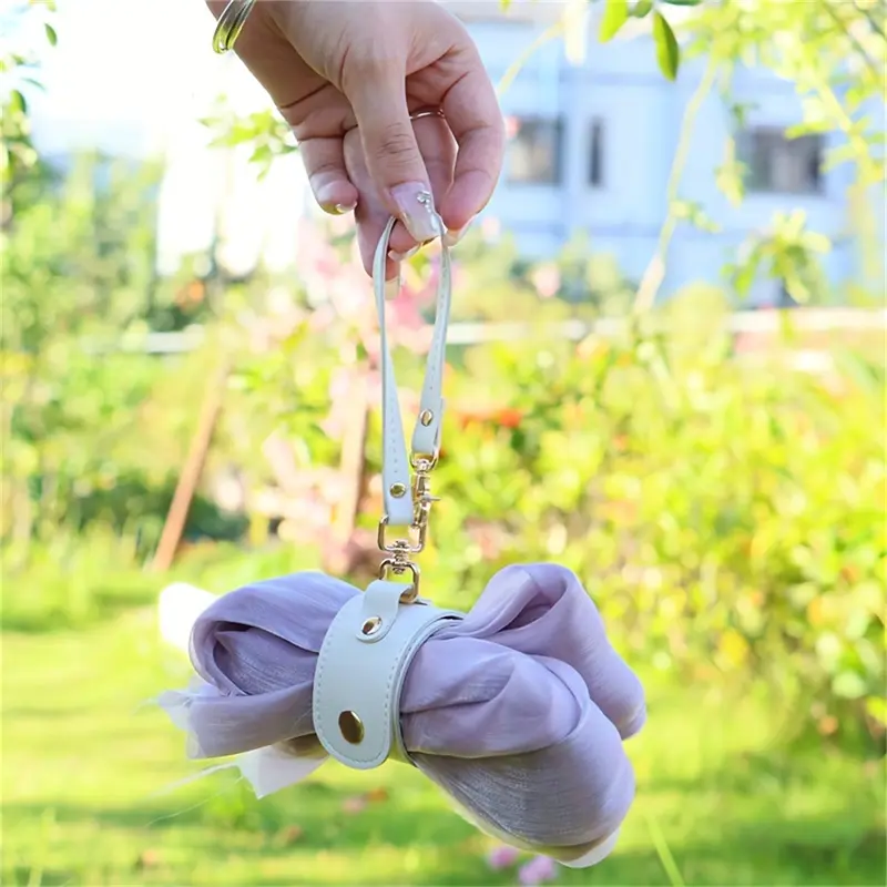 Portable Waist Hanging Glove Storage Cover Woman Bag Accessory Scarf Holder Outdoor Wiping Towel Buckle Leather Clip