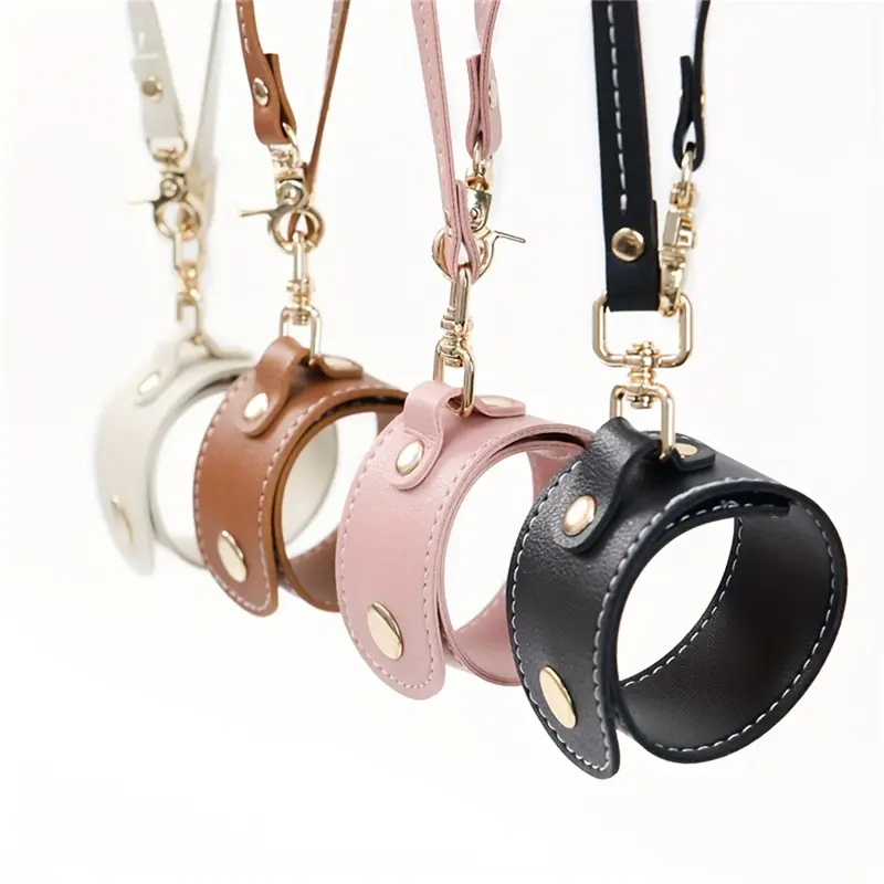 Portable Waist Hanging Glove Storage Cover Woman Bag Accessory Scarf Holder Outdoor Wiping Towel Buckle Leather Clip