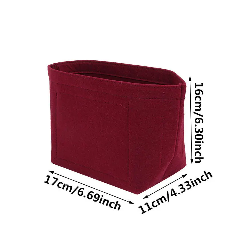 Durable Storage Bags Insert Portable Felt Linner Bag Multi-Pocket Travel Bags Felt Organizer Bag In Bag Mini Pocket