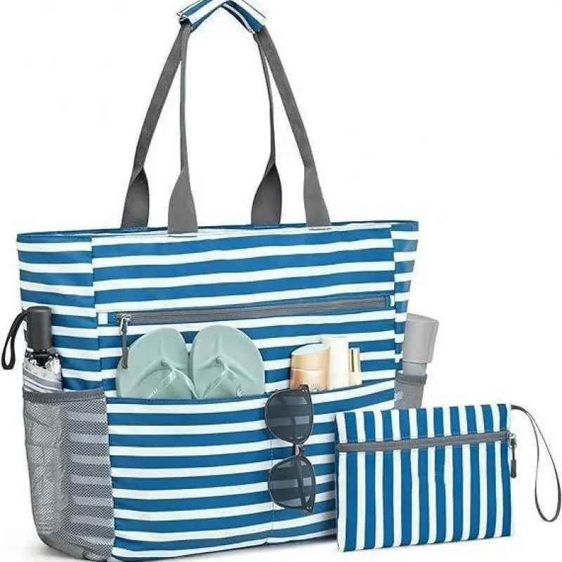 Beach Tote Bag Large Size Waterproof And Sand Proof Foldable Large Capacity Foldable Portable Handheld Storage Bag