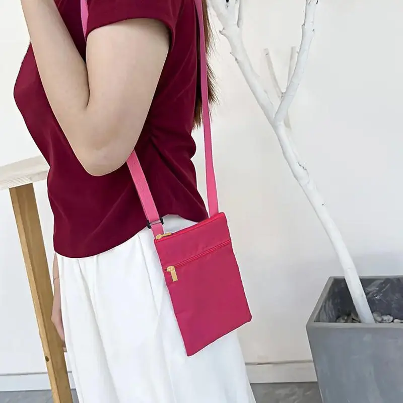 Soft Oxford Women's Crossbody Bags Small Shoulder Handbags For Men Solid Color Students Phone Bags Mini Messenger Bags