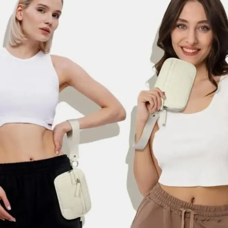 Puffer Wristlet Wallets For Women, Nylon Quilted Wallet With 3-Zipper Purse For Travel Credit Card Holder Phone Organizer