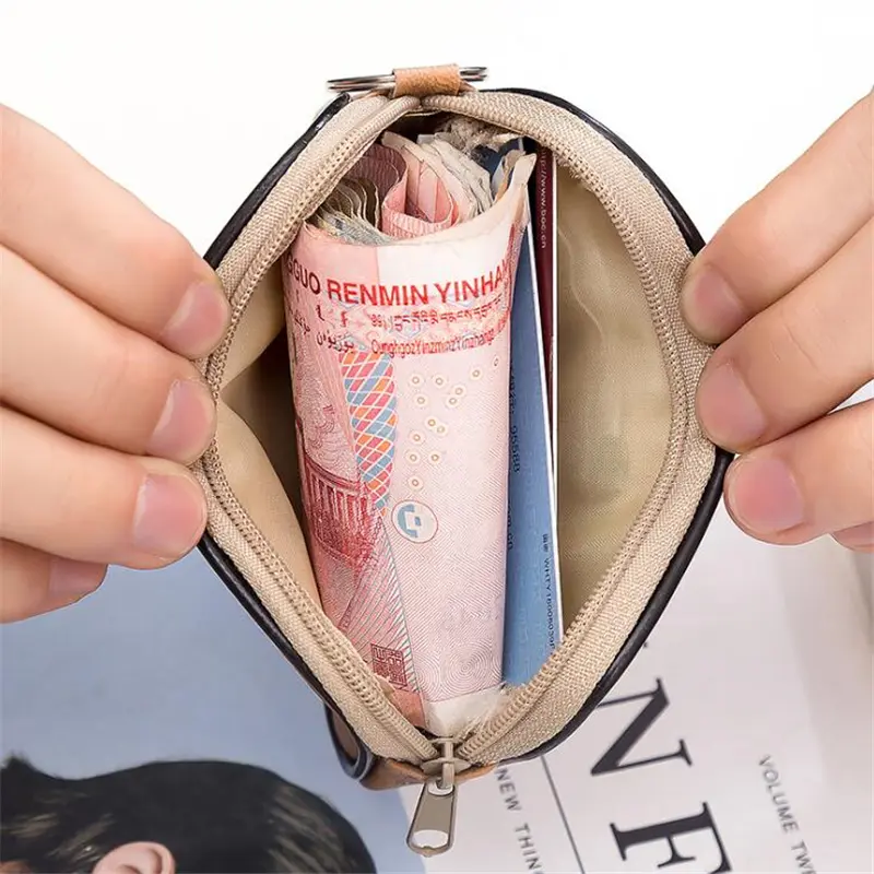 Small Coin Bag Casual Style Zipper Change Purse Pouch Wallet Pouch Bag Purse Mini Soft Men Women Card Coin Key Holder