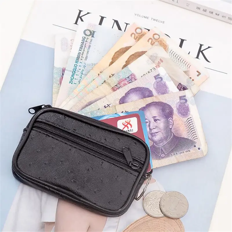 Small Coin Bag Casual Style Zipper Change Purse Pouch Wallet Pouch Bag Purse Mini Soft Men Women Card Coin Key Holder