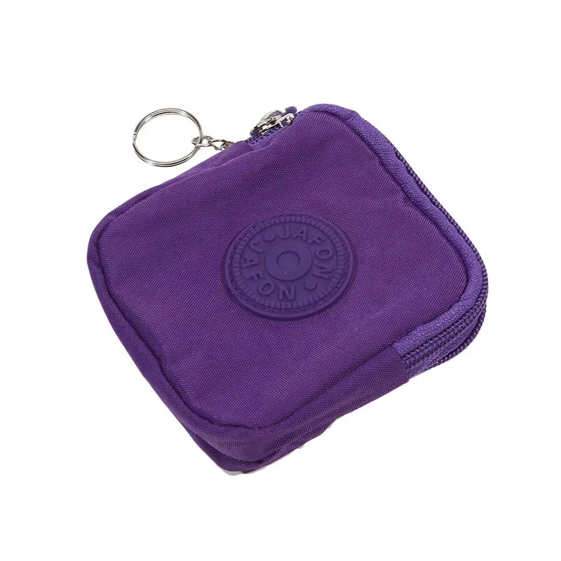 Wear-resistant Wallet Money Bag Male Female Canvas Money Coin Purse Durable Waterproof with Key Ring Credit Card Holder