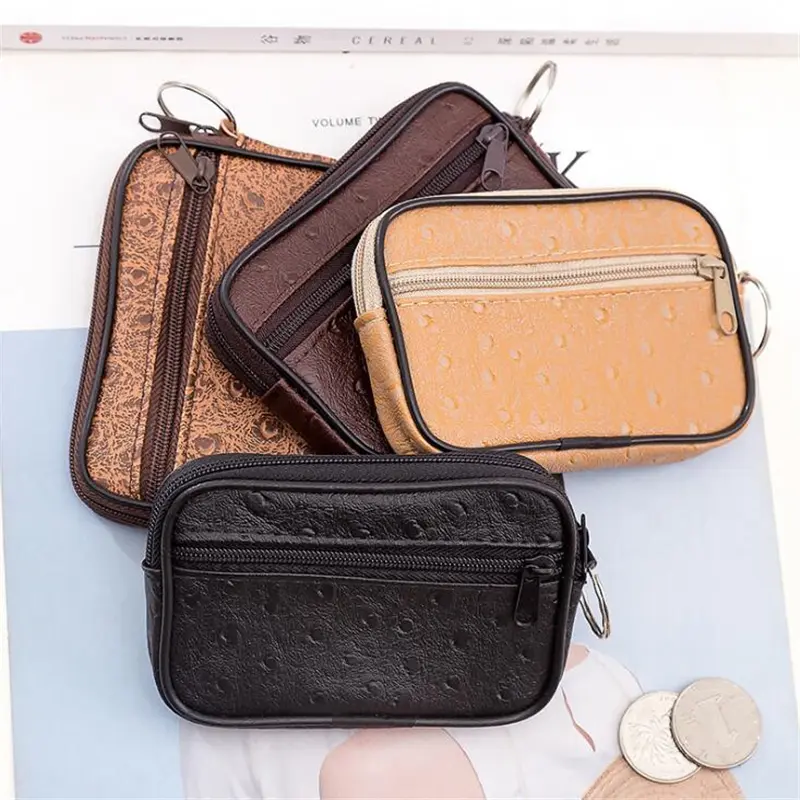 Small Coin Bag Casual Style Zipper Change Purse Pouch Wallet Pouch Bag Purse Mini Soft Men Women Card Coin Key Holder