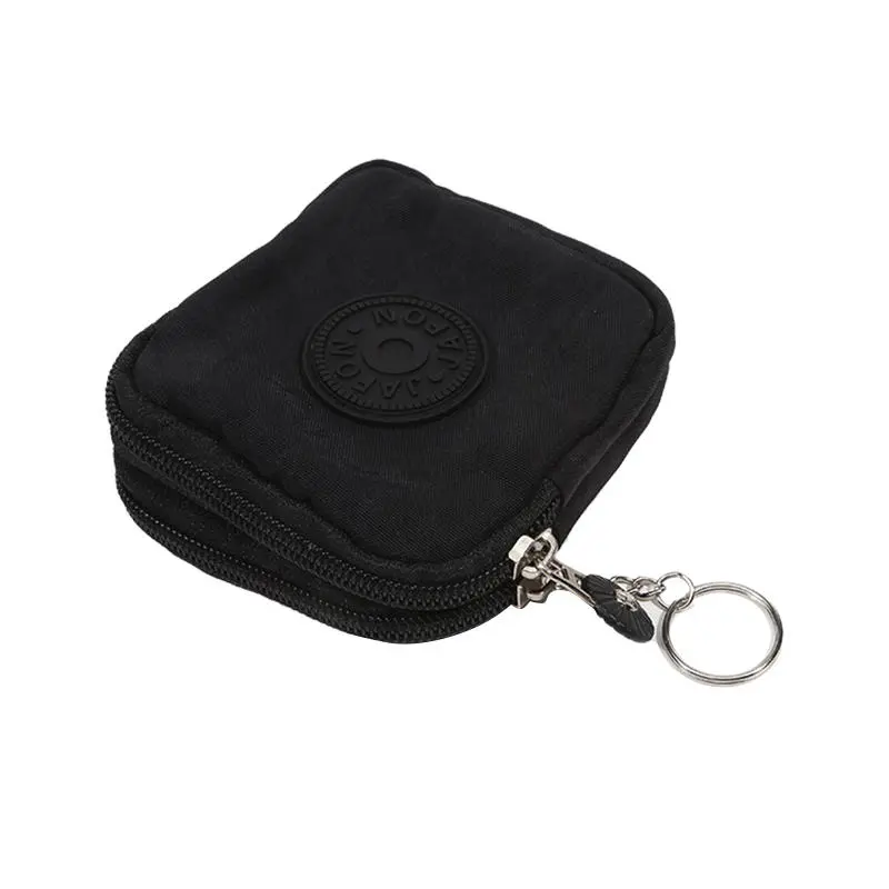 Wear-resistant Wallet Money Bag Male Female Canvas Money Coin Purse Durable Waterproof with Key Ring Credit Card Holder