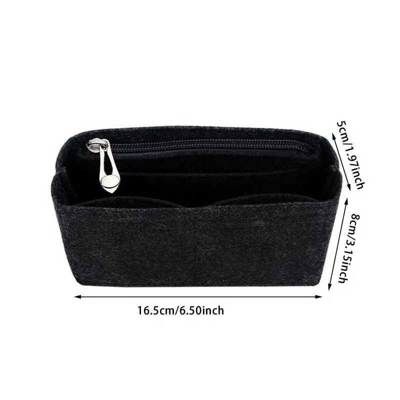 1PC Felt Insert Bag Organizer Makeup Organizers Liner Perfect For Brand Women's Handbags For And Cosmetic Bags