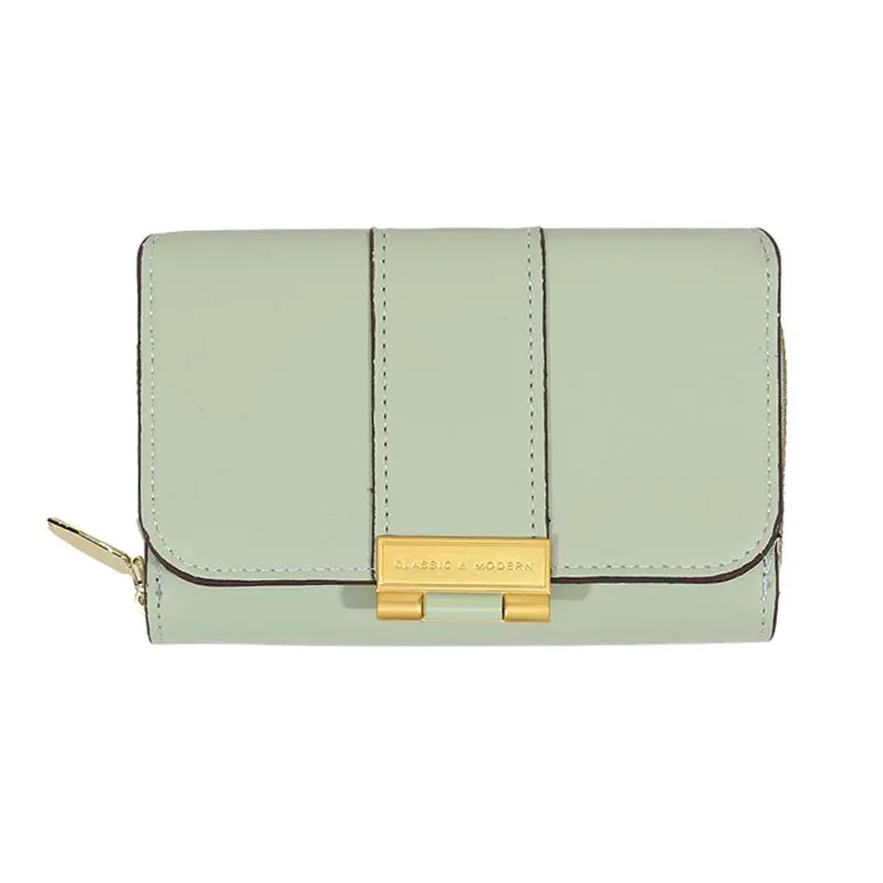Women's Wallet Short Style New Korean Edition Simple And Fashionable Zero Wallet Buckle Zipper Multi Card Card Bag Purses
