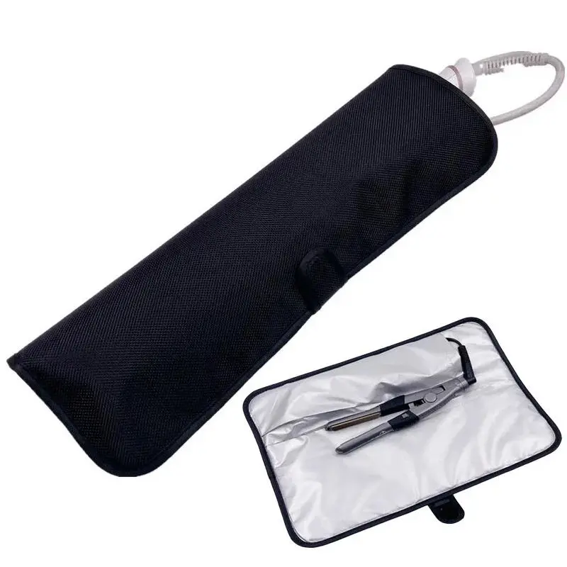 Hair Straightener Mat Pouch Curling Iron Carrying Case Hair Curler Iron Pouch Heat Resistant Mat For Hair Styling Accessories