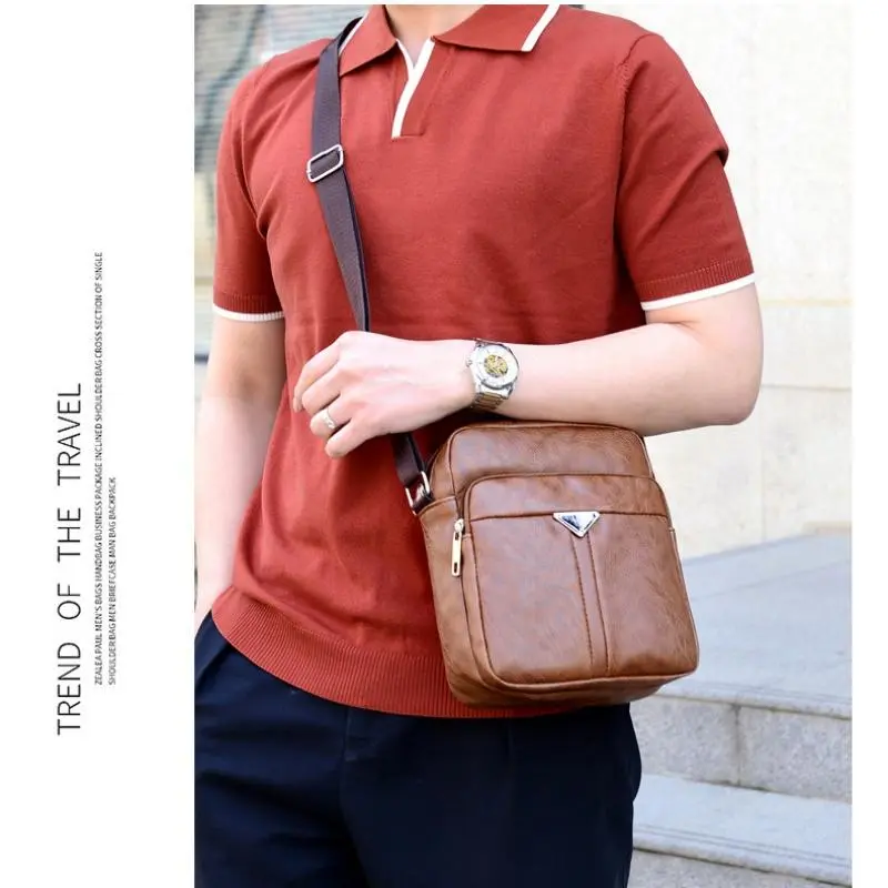 Multi Pocket Design Oxford Shoulder Bag Large Capacity Men's Casual Single Shoulder Crossbody Luxury Messenger Business Bag