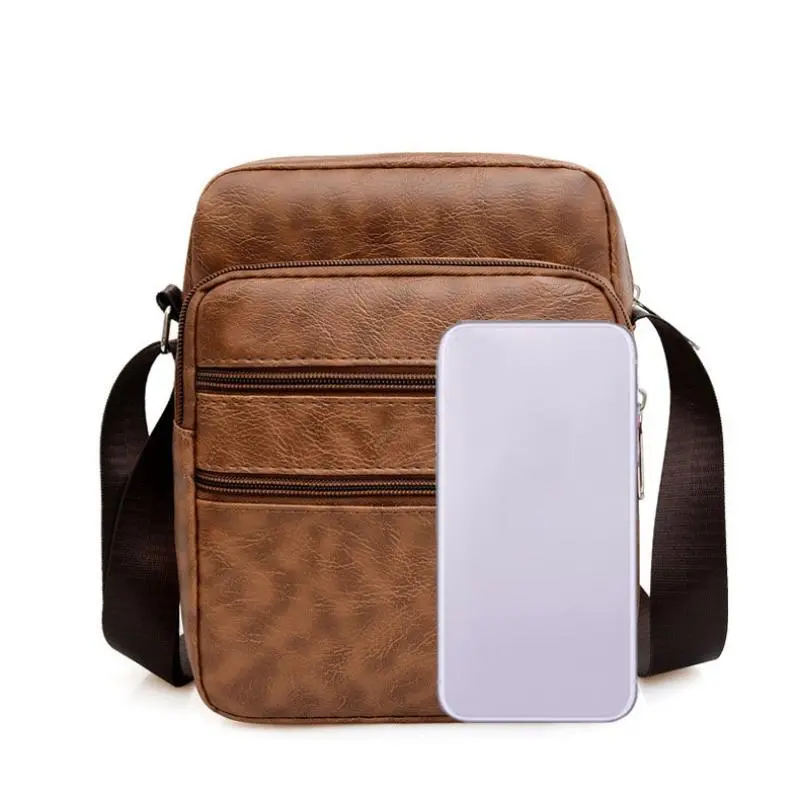 Multi Pocket Design Oxford Shoulder Bag Large Capacity Men's Casual Single Shoulder Crossbody Luxury Messenger Business Bag