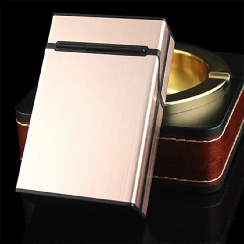 1Pc Candy Color Cigarette Case 20Pcs Cigarettes Capacity  Fashion Aluminum Cigarettes Case Magnetic Buckle Tobacco Box Women Men