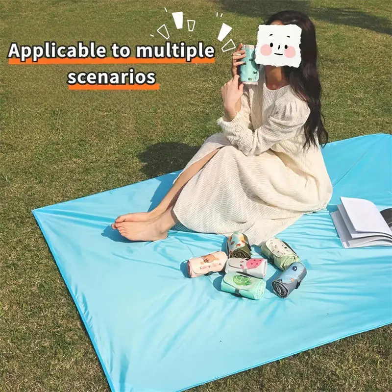 Foldable Outdoor Picnic Pad Waterproof Cloth Tent Blanket Pad Moisture-proof Thicken Lightweight for Outdoor Travel