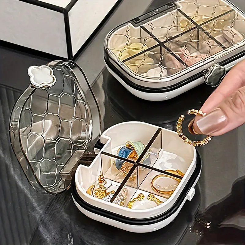 New Multifunctional Jewelry Storage Box Portable Moisture-proof Medicine Box Travel Sealed Travel Pill Box Sundries Organizer