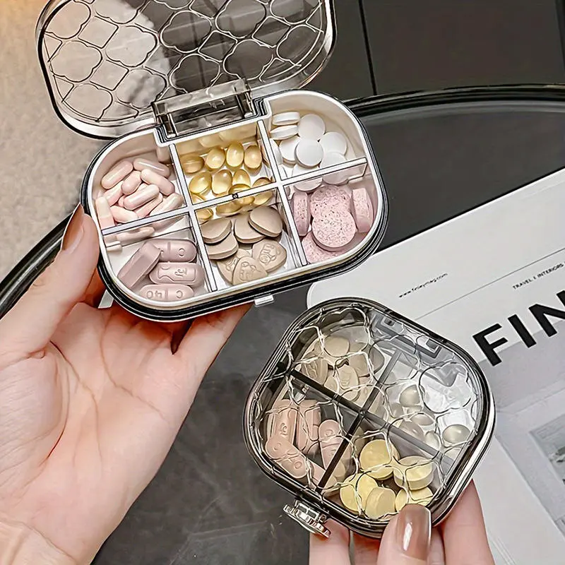 New Multifunctional Jewelry Storage Box Portable Moisture-proof Medicine Box Travel Sealed Travel Pill Box Sundries Organizer