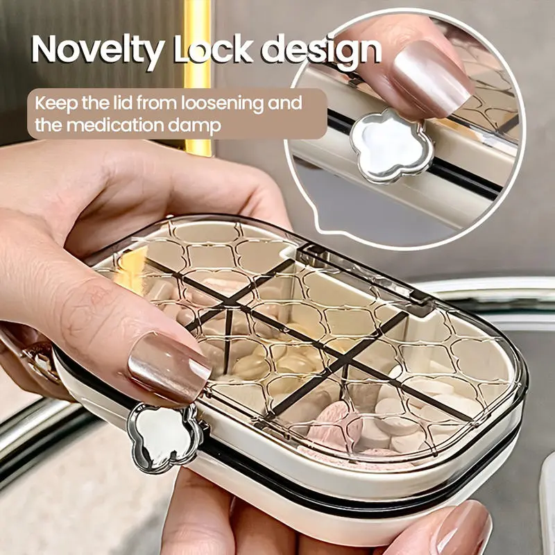 New Multifunctional Jewelry Storage Box Portable Moisture-proof Medicine Box Travel Sealed Travel Pill Box Sundries Organizer