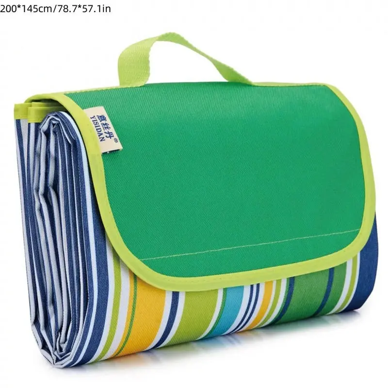 Oxford Cloth Outdoor Picnic Mat Foldable Backpack Design Moisture-proof Garden Lawn Mat Beach Mat Tent Mat Camping Supplies