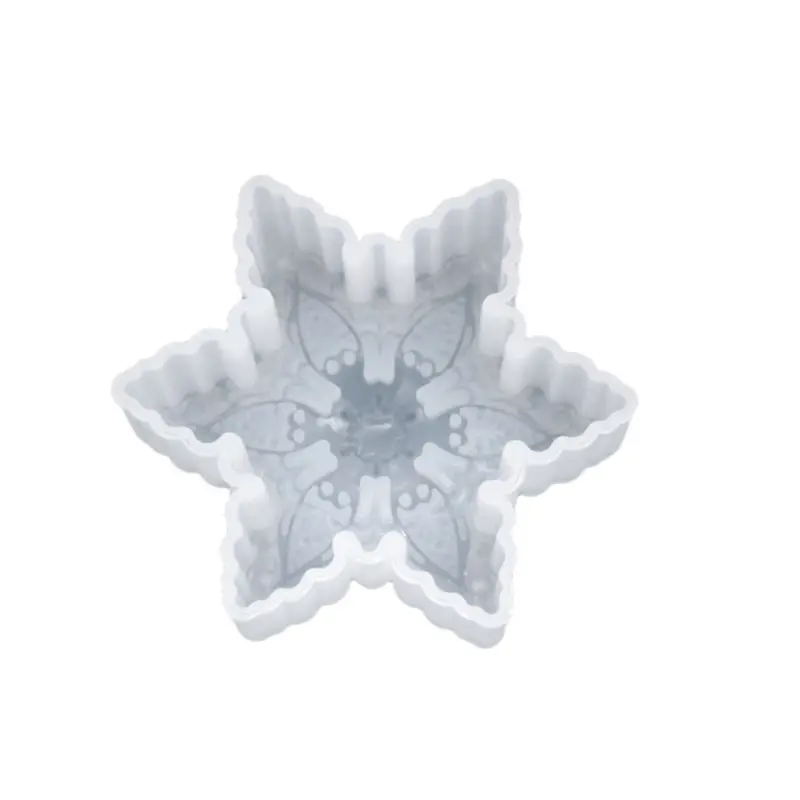 Christmas Snowflake Silicone Mold DIY Candle Soap Mold Aromatherapy Plaster Candle Decorating Mould Cake Decoration Resin Molds