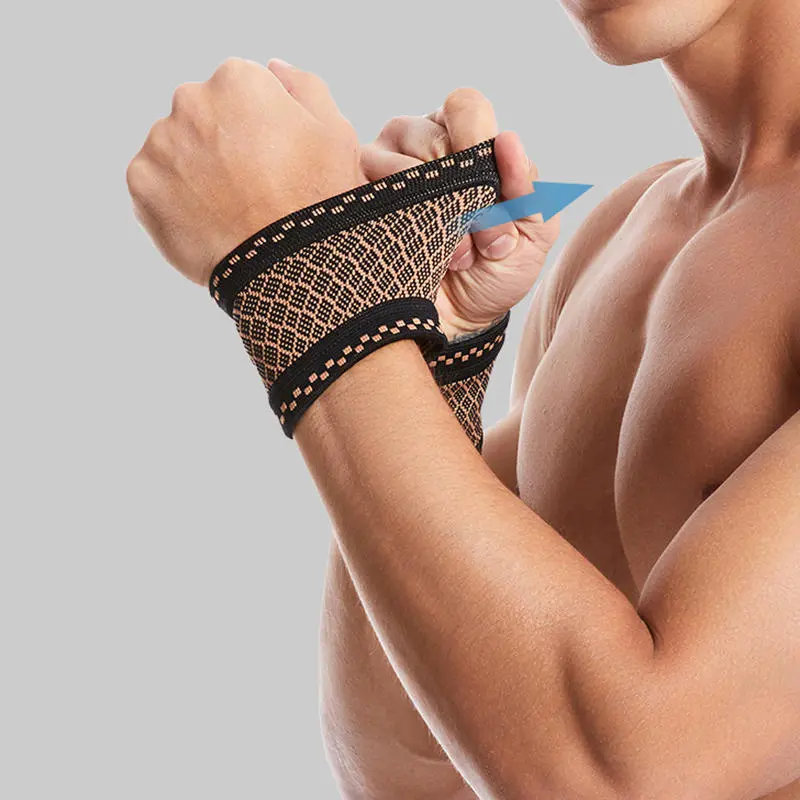2Pcs Wrist Compression Brace Wrist Support Sleeve Wrist Brace for Arthritis Carpal Tunnel Pain Relief Wristband for Sports﻿