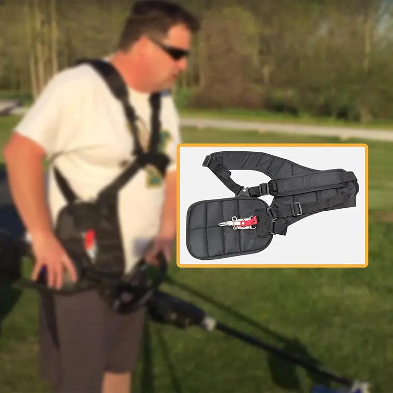 Lawn Mower Strap Shoulder Harness Belt Shoulders Carry Adjustable Black For Trimer Thick Double Trimmer Shoulder