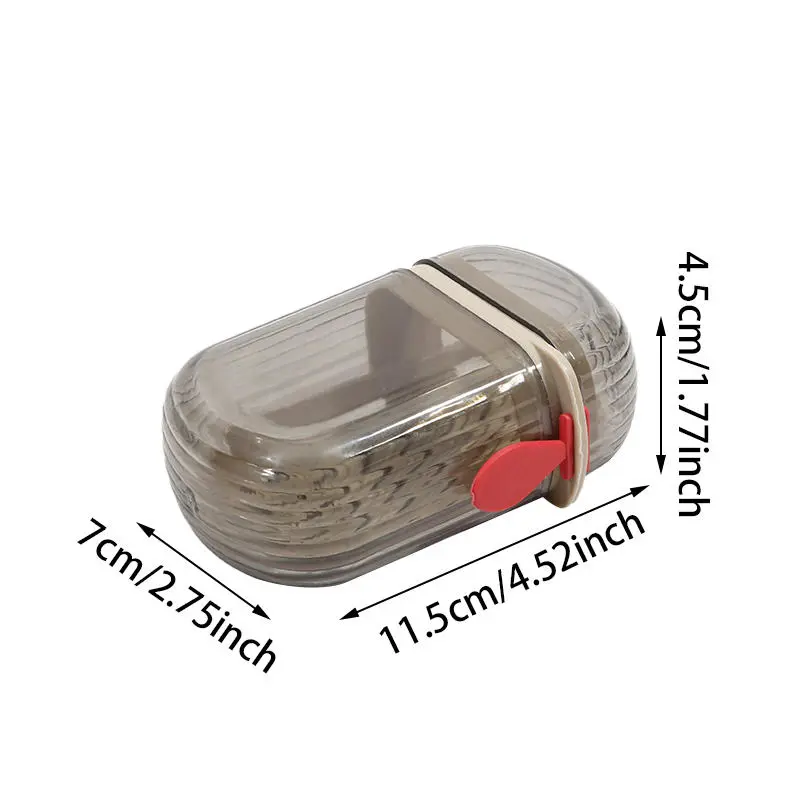 1-2pcs Creative Travel Soap Box with Lid Sealed and Drainable Portable Small Soap Box for Business Trip Travel Soap Box