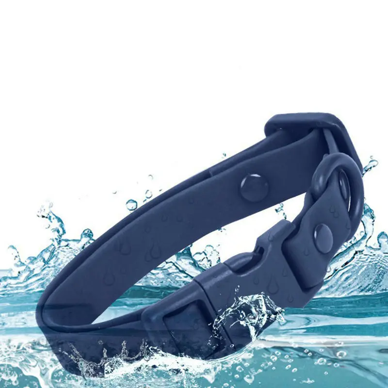 Elastic Webbing Pet Collar Pet Identification Adjustable Waterproof Dog Collar No Pull Quick Release Buckle Safety Buckle Chain