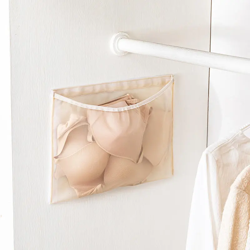 Mesh Storage Wall-mounted Multifunctional Storage Bag for Groceries Reusable Underwear Storage Organizing Tool