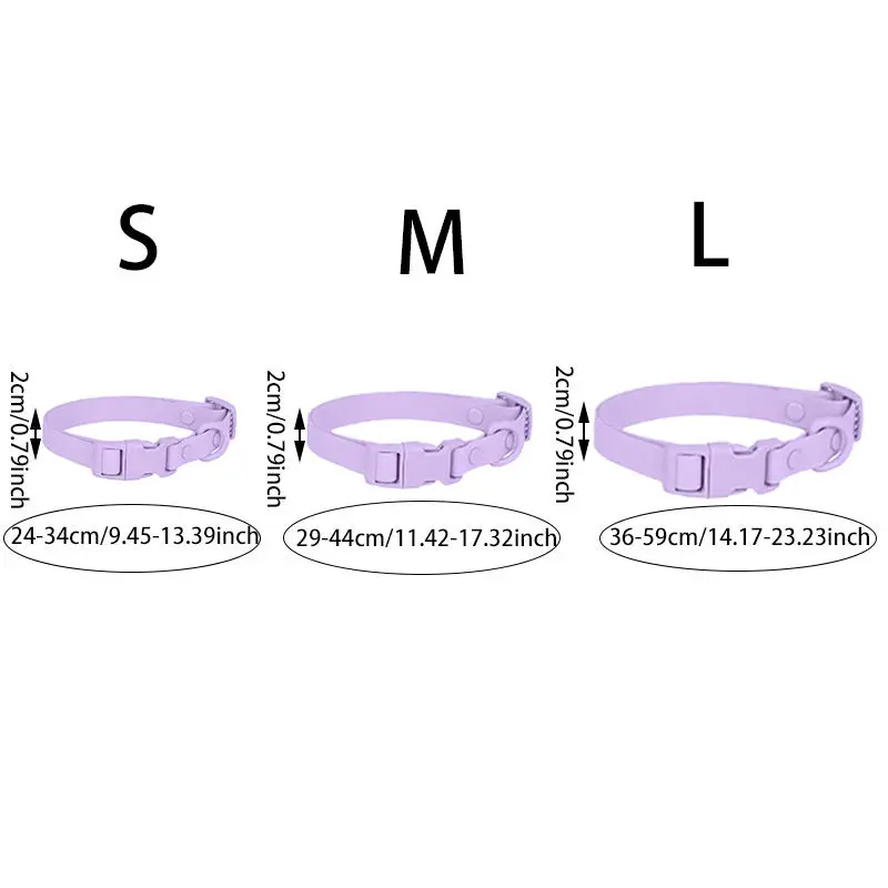 Elastic Webbing Pet Collar Pet Identification Adjustable Waterproof Dog Collar No Pull Quick Release Buckle Safety Buckle Chain