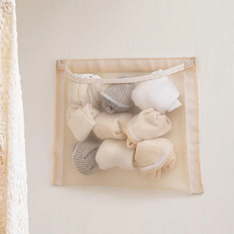 Mesh Storage Wall-mounted Multifunctional Storage Bag for Groceries Reusable Underwear Storage Organizing Tool