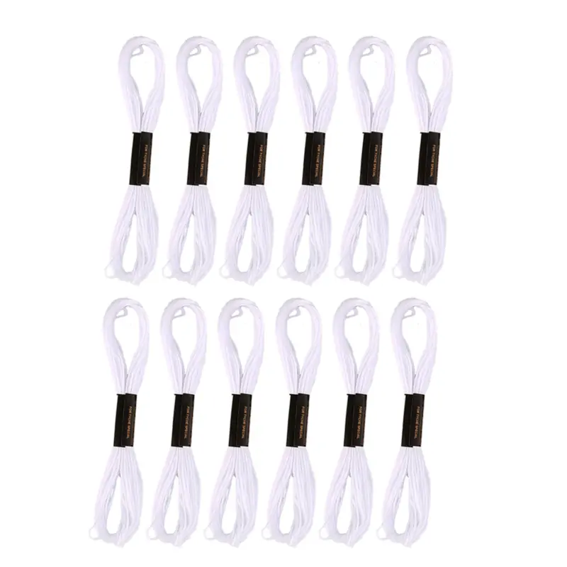 Cross Stitch Embroidery Thread For DIY Homemade Craft Sewing Accessories 12 White+12 Black Embroidery Floss