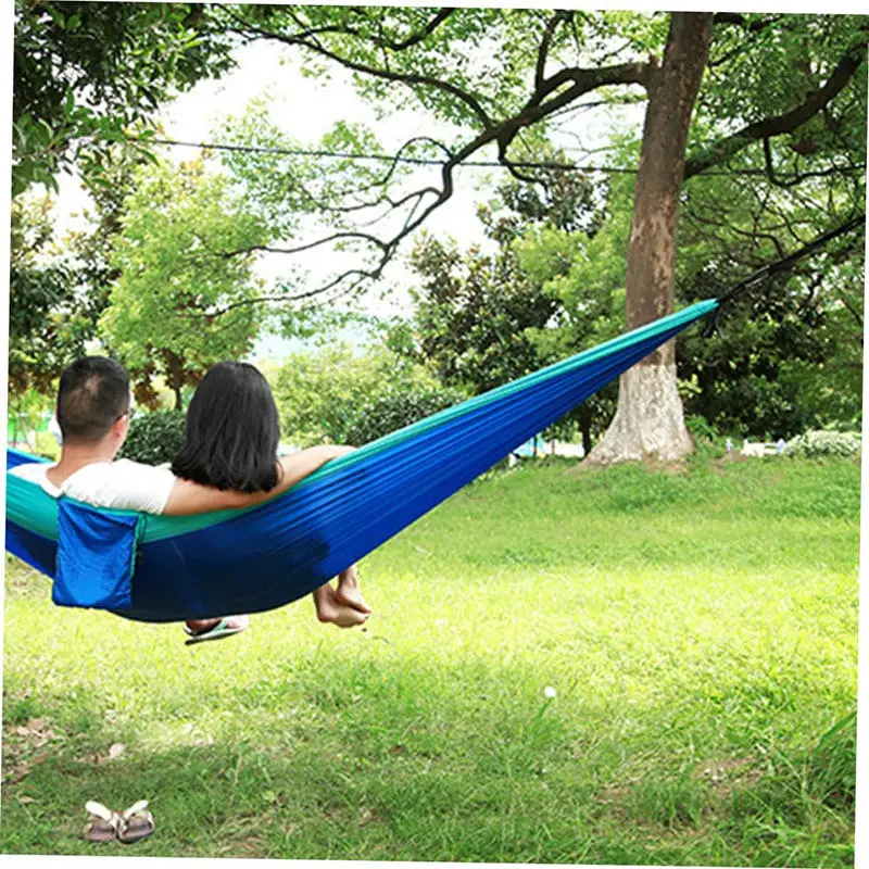 2PCS 2M High Bearing Capacity Hammock Straps Breaking Strength Polyester Hammock Belt Rope 5 Ring For Outdoor Hanging Beds