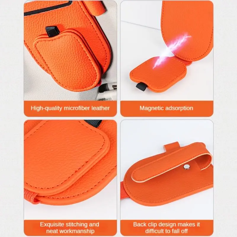 Car Sun Visor Glasses Case Holder Sunglasses Clip Ticket Card Clip Multifunction Portable Clip Auto Interior Accessories