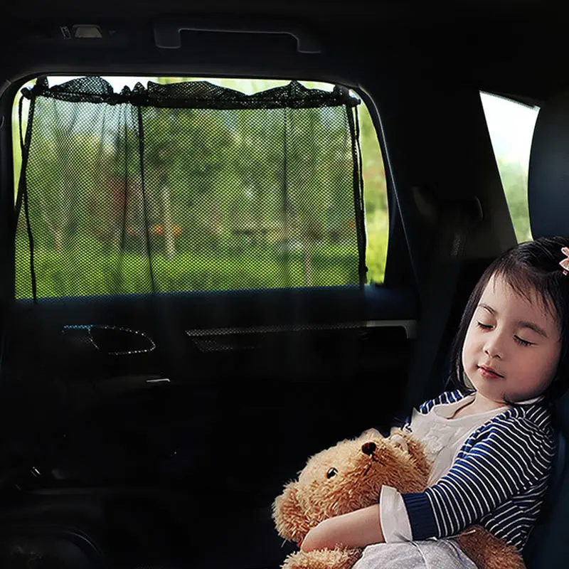 Car Sun Shade Curtains Side Window Sunshade Summer Sun Protection Light/UV Blocking Auto Privacy Blind Curtain