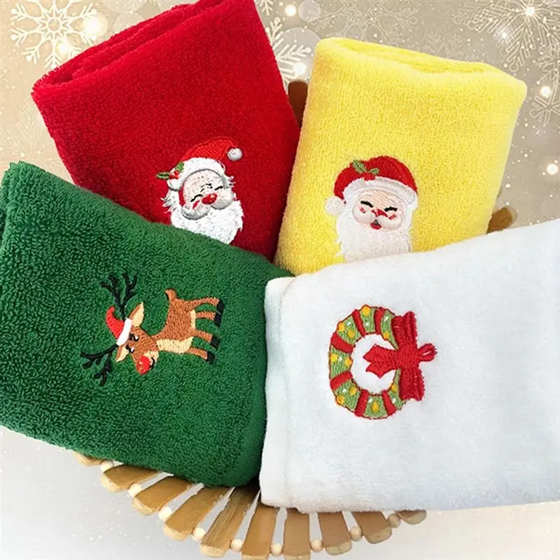 Xmas Face Washing Cloth Christmas Face Towel Christmas Towel Towel Cloth for Man Home Bathroom Woman 1Pc 2024 New Year Towel