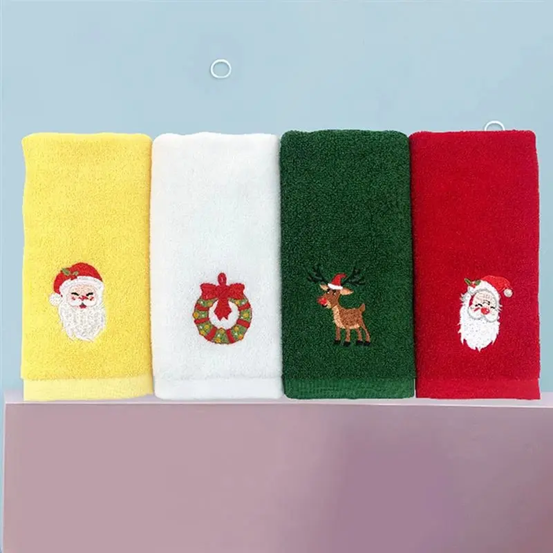 Xmas Face Washing Cloth Christmas Face Towel Christmas Towel Towel Cloth for Man Home Bathroom Woman 1Pc 2024 New Year Towel