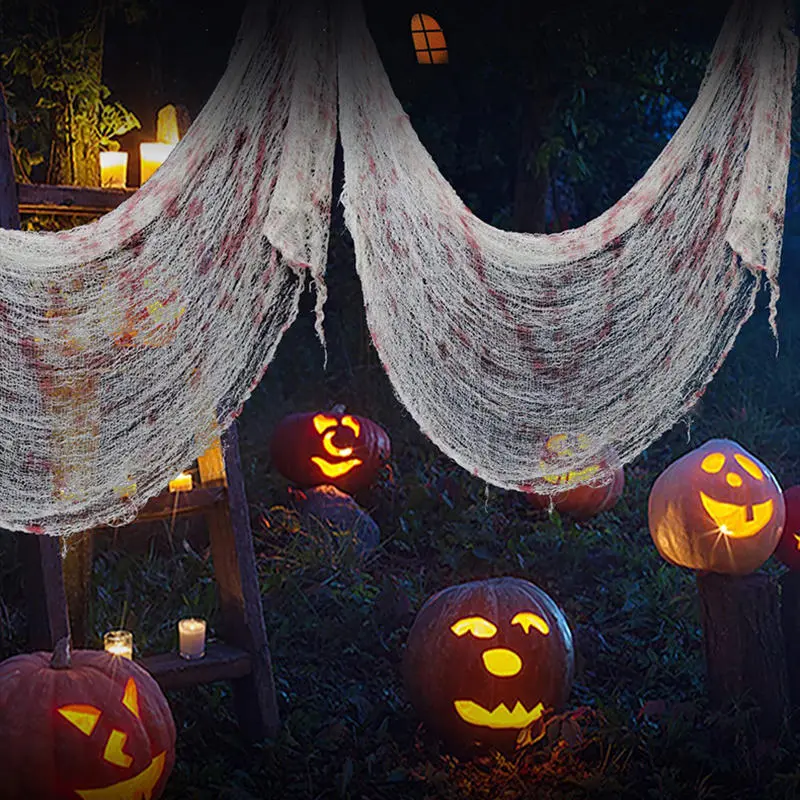 Halloween Gauze for Halloween Decorations Hanging Outdoor Scary Gauze Ghost Cloth for Haunted House Parties
