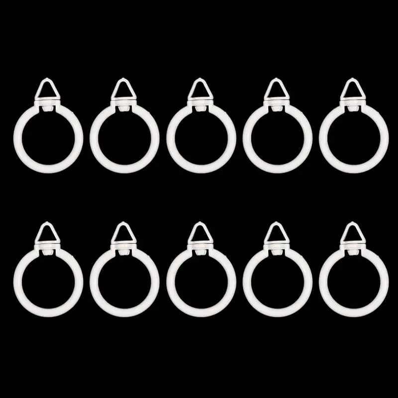 Plastic Curtain Rings Gourd Shape Home Shower Window Bath Curtain Hook Rod Clips Accessories 35mm Inner