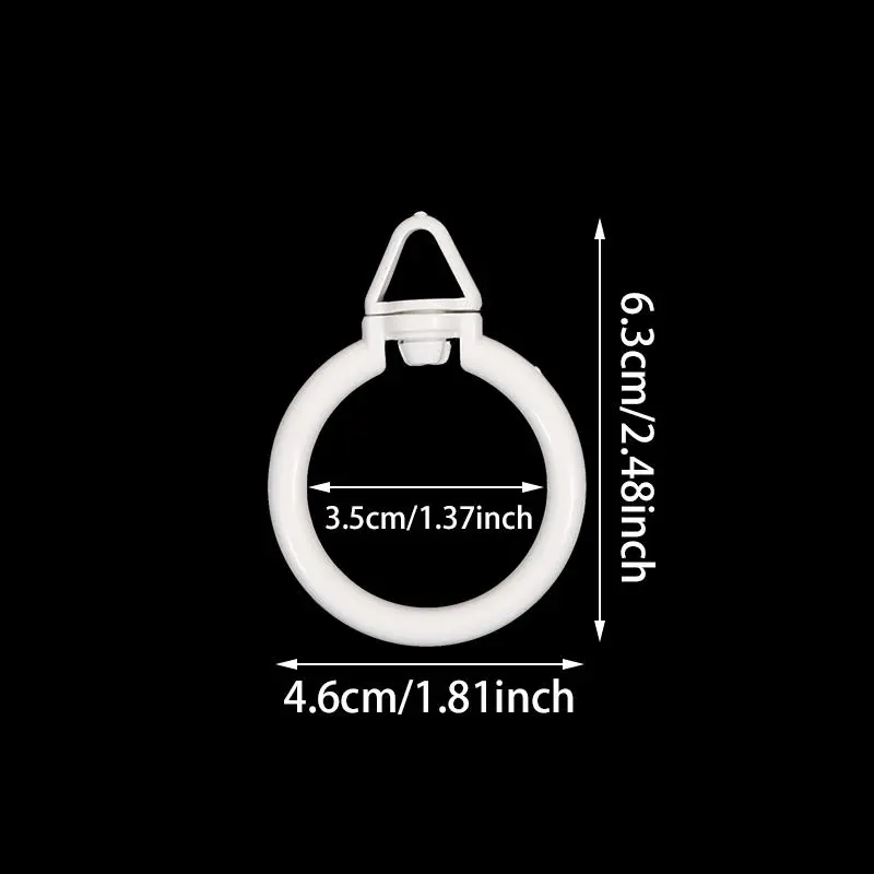 Plastic Curtain Rings Gourd Shape Home Shower Window Bath Curtain Hook Rod Clips Accessories 35mm Inner