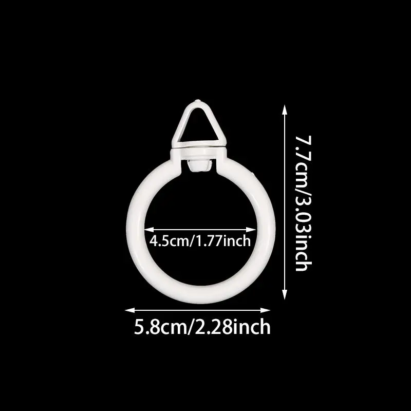 Plastic Curtain Rings Gourd Shape Home Shower Window Bath Curtain Hook Rod Clips Accessories 35mm Inner