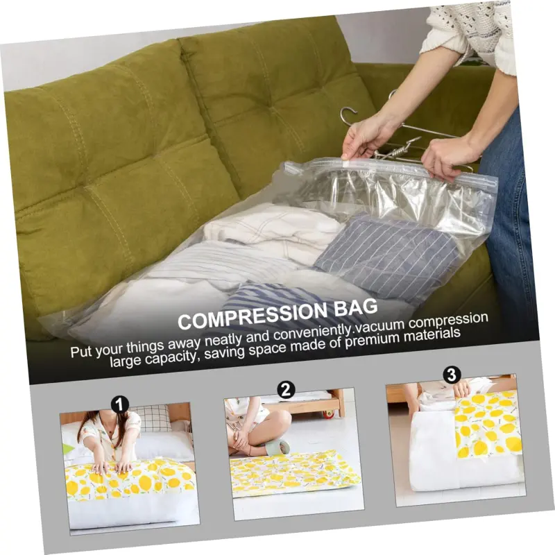 5Pcs Home Vacuum Bag Storage Bag Clothing Quilt Seal Compressed Travel Space-Saving Bag Packaging