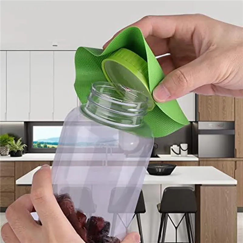 Round/square Bottle Opening Pad Non Slip Jar Gripper Mat Rubber Opener Manual Can Cap Cushion Multi-functional Kitchen Gadgets