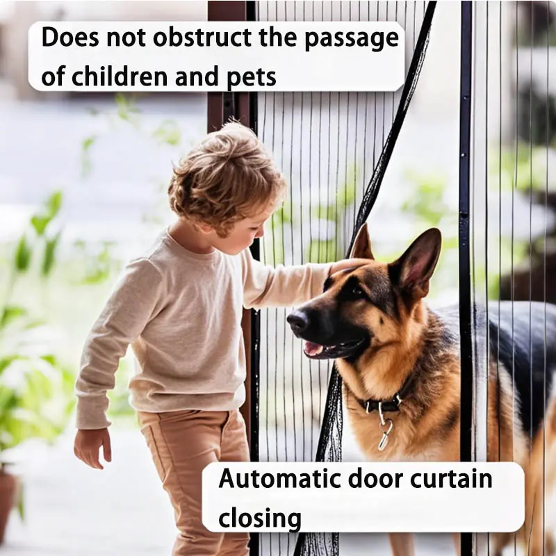 100x210CM Magnetic Door Curtain Net Door Anti Mosquito Insect Fly Bug Curtains Automatic Closing Door