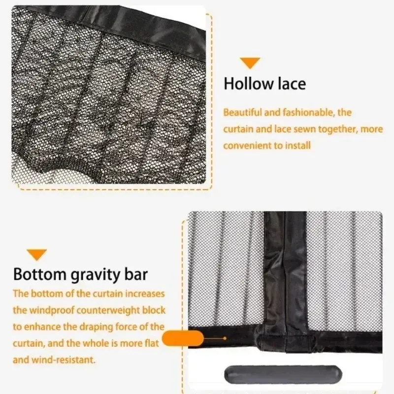 100x210CM Magnetic Door Curtain Net Door Anti Mosquito Insect Fly Bug Curtains Automatic Closing Door