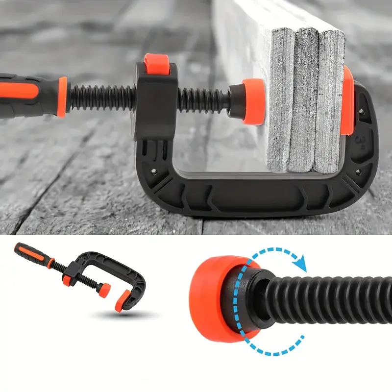 2pcs 7-inch Spring Clamps with Strong Clamping Force, Reinforced Plastic Nylon Heavy-duty Spring Jaw Opening Clamps
