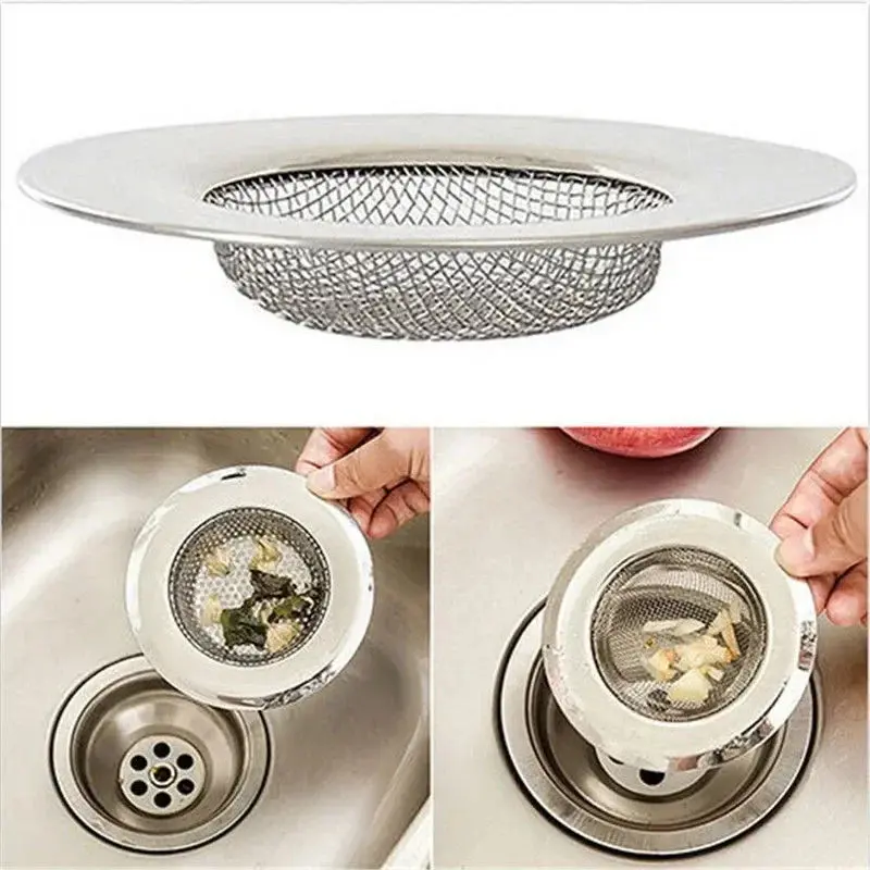 3/6pcs Stainless Steel Bathtub Hair Catcher Stopper Shower Drain Hole Filter Trap Kitchen Metal Sink Strainer Floor Drain