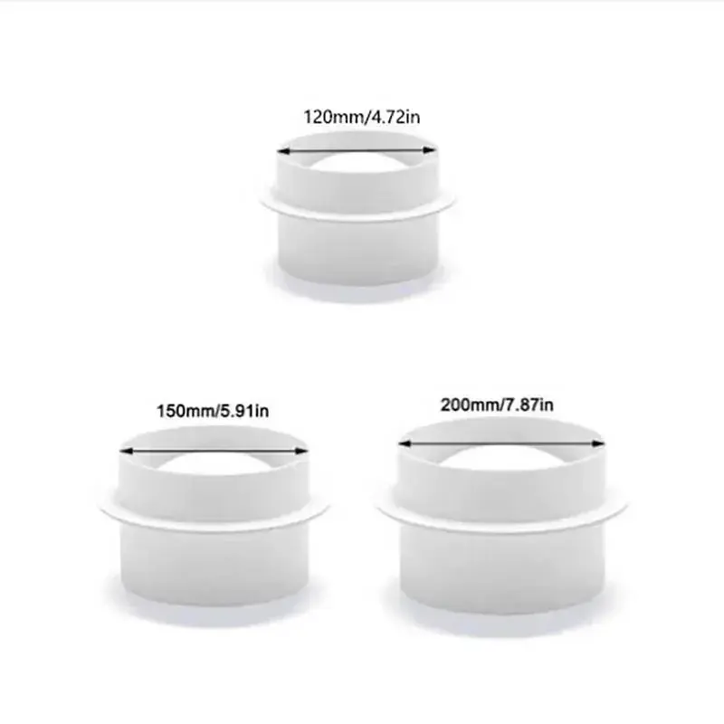 1pcs Ventilation Pipe Round Check Valve ABS Air Duct Control Exhaust Fan Pipe Accessories 120mm