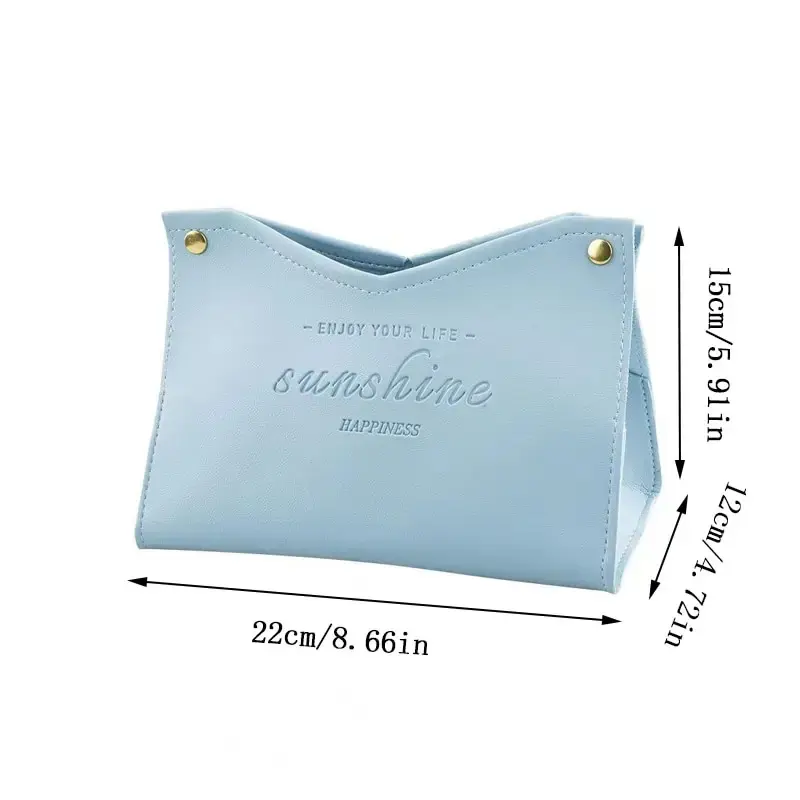 PU Leather Tissue Box Holder, Rectangular Simple Life Design, Decorative Storage for Home, Living Room, Hotel