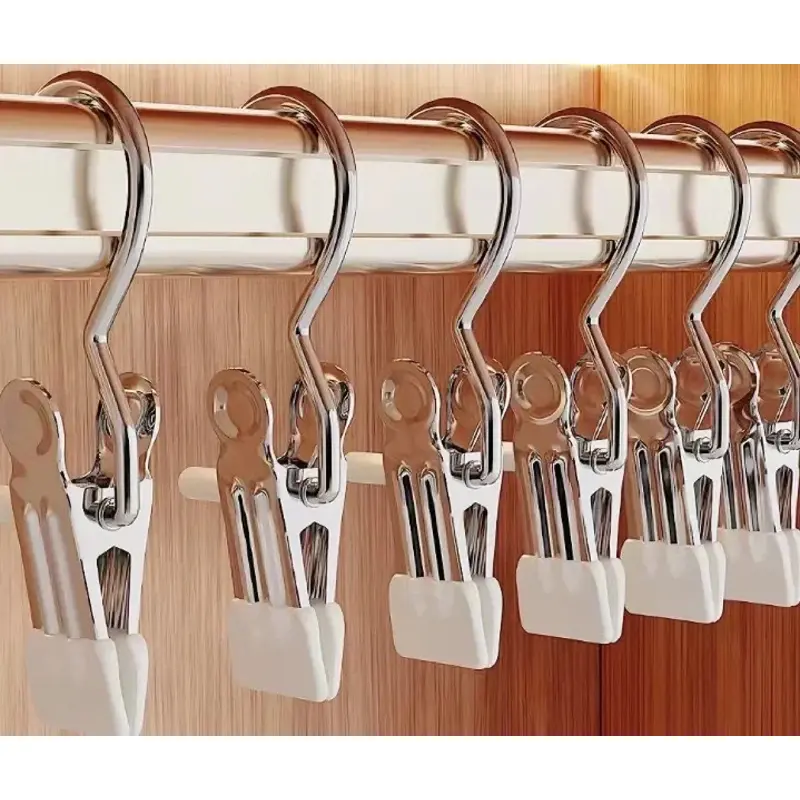 10/20/30/50pcs Closet Clothes Organizer No Trace Clothespins Clothes Pegs With Hooks Pants Socks Drying Clothes Hangers Clip